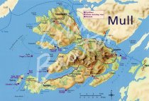 Map of Isle of Mull Postcard (H Std CB)