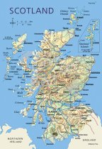 Map of Scotland Postcard (V Std CB)