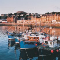 Oban Harbour, Argyll Greetings Card (CB)