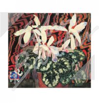 Mackintosh Cyclamen Textile Greetings Card