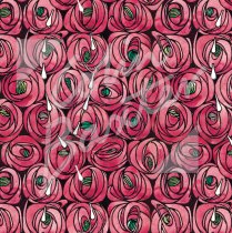 Mackintosh Roses and Teardrops Design Greetings Card