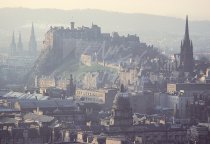 City from Salisbury Crags, Edinburgh 2 Postcard (H Std CB)