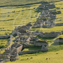 Village, St Kilda, Outer Hebrides Greetings Card (CB)