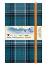 Tartan Cloth Notebook Large: Blue Loch