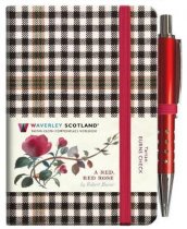 Tartan Cloth Notebook Mini: Red Red Rose (Jan)