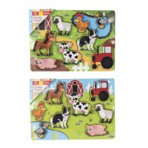 Wood Works Farm Chunky Puzzle 2 Asst (RRP £6.99v)(Mar)