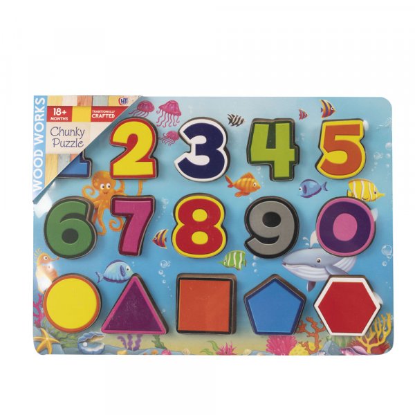 Wood Works Numbers Chunky Puzzle (RRP £7.99v)(Mar)