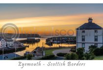 Eyemouth Harbour at Dusk Postcard (H A6 LY)