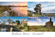 Bodmin Moor, Cornwall Composite Postcard (H A6 LY)