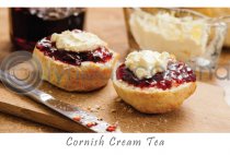 Cornish Cream Tea Postcard (H A6 LY)