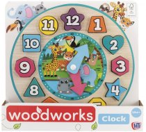 Wood Works Wooden Clock (RRP £14.99v)