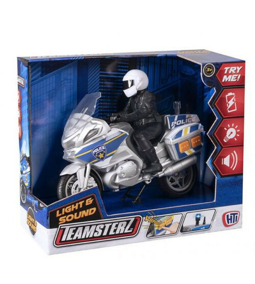 Teamsterz Light & Sound Police Bike Medium (Oct)