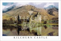 Kilchurn Castle reflected Loch Awe Postcard (H SG)