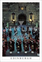 Pipes & Drums, Castle Esplenade, Edinburgh Postcard (V SG)