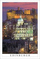 Edinburgh, Castle & Bank of Scotland Postcard (V SG)