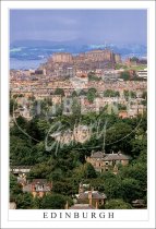 Edinburgh from South to Castle Postcard (V SG)