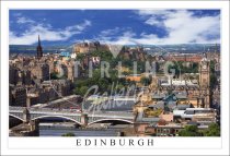 Edinburgh Castle across Waverley, Edinburgh Postcard (H SG)