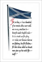 Declaration of Arbroath, Flagpole Postcard (V SG)