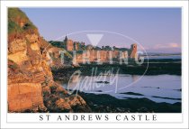 St Andrews Castle, Morning lIght Postcard (H SG)