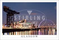 River Clyde - Glasgow, Crane, Squinty Bridge Postcard (H SG)