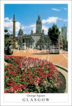 George Square - Glasgow, Summer Postcard (V SG)