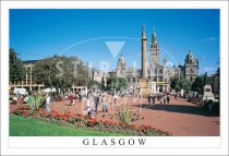 Summer, George Square - Glasgow Postcard (H SG)