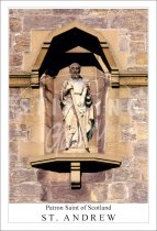 Patron Saint of Scotland - ST. Andrew, Statue Postcard (V SG)