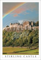 Stirling Castle, Rainbow Postcard (V SG)