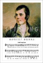 Robert Burns, Auld Lang Syne Postcard (V SG)