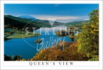 Queen's View over Loch Tummel [2] Shiehallion Snow Postcard (H SG)