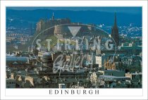 Edinburgh, Castle from Salisbury Crags Postcard (H SG)