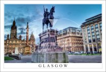 George Square - Glasgow Postcard (H SG)