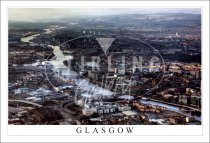 Glasgow - The Clyde Aerial Postcard (H SG)