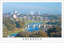 Aberdeen, River dee, Skyline North from Tollohill Postcard (H SG)