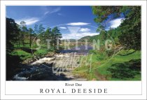 River Dee - Royal Deeside, above the Linn o' Dee Postcard (H SG)