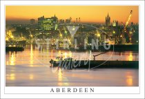 Aberdeen, The Harbour, Night Illumination Postcard (H SG)