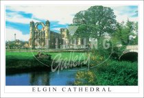 Elgin Cathedral, from River Postcard (H SG)