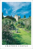 Crathes Castle, from Garden in Spring, Banchory Postcard (V SG)