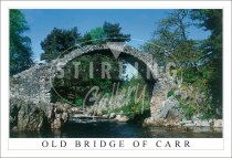 Old Bridge of Carr, River Dulnain, Carrbridge Postcard (H SG)