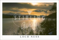 Loch Ness, Sunset dark Postcard (H SG)