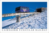 Cairngorm Funicular Railway, Snow Postcard (H SG)