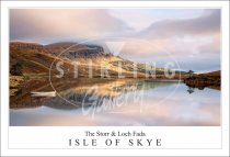 Storr, The and Loch Fada - Isle of Skye, with boat Postcard (H SG)