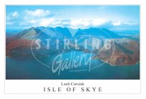 Black Cuillins, Loch Coruisk & Skavaig, Aerial - Isle of Skye Postcard (H SG)