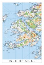 Isle of Mull Map Postcard (V SG)