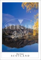 Ben Venue - Scotland, Reflected in Loch Achray Postcard (V SG)