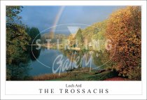 Loch Ard - The Trossachs, Rainbow Postcard (H SG)