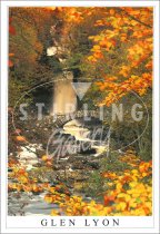 Glen Lyon, Roman Bridge & Waterfall Postcard (V SG)