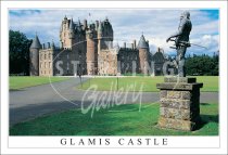 Glamis Castle, Statue Postcard (H SG)