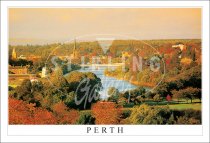 Perth, City of Perth & River Tay, Autumn Postcard (H SG)