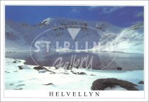 Helvellyn in Snow, Striding Edge from Red Tarn Postcard (H SG)